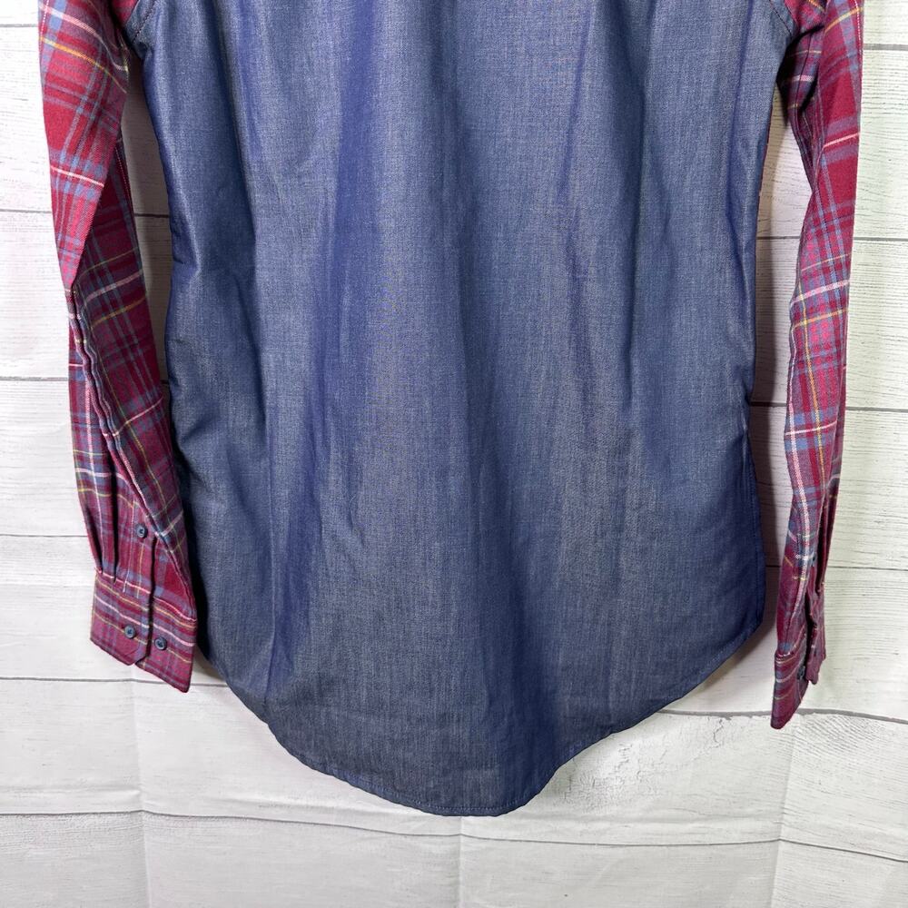 Marmot Womens size XS Lakota Flannel Chambray Long Sleeve Button Up Shirt Hiking - Picture 6 of 12
